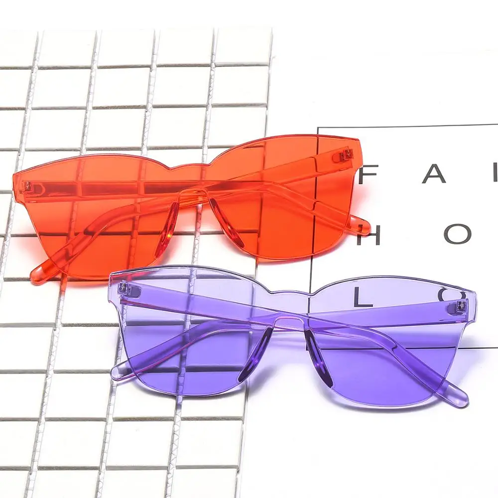 

Women Men Oversized Vintage Mirrored Sunglasses One Piece Colored Glasses