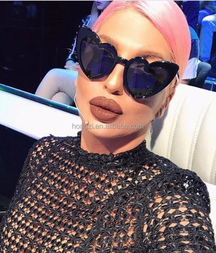

Heart Sunglasses Women brand designer Cat Eye Sun Glasses Retro Love Heart Shaped Glasses Ladies Shopping Sunglass UV400