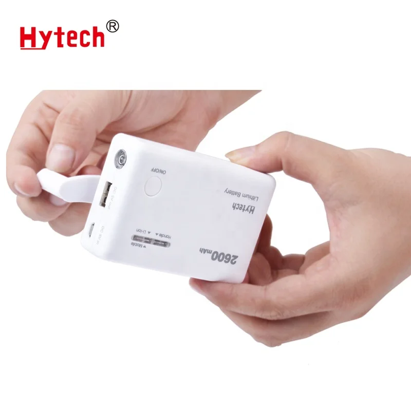 

DC180B hand Crank dynamo ROHS power bank 2600mAh