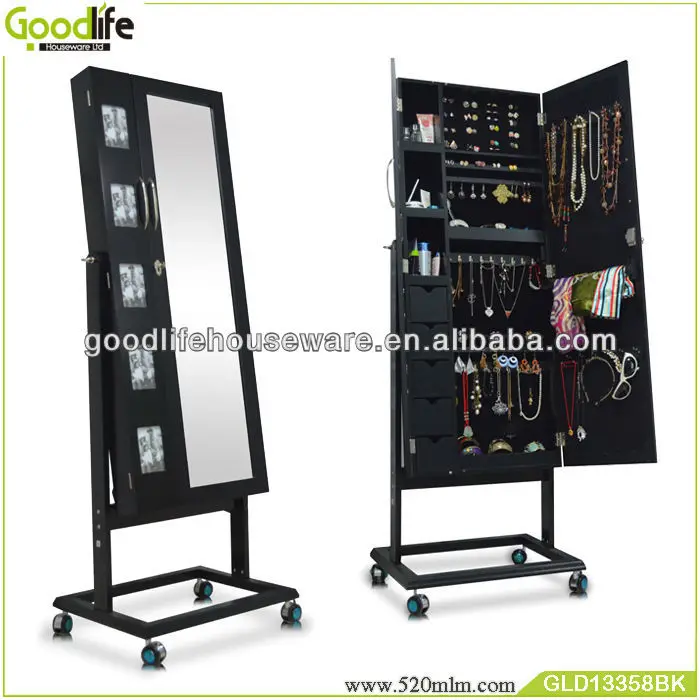 Photo Frames Mirrored Jewelry Cabinet Armoire Cheval Mirror High