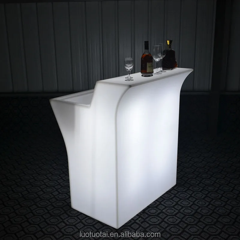 
led outdoor furniture Color Changing Rechargeable Led Bar Counter/led home bar counter lighting 