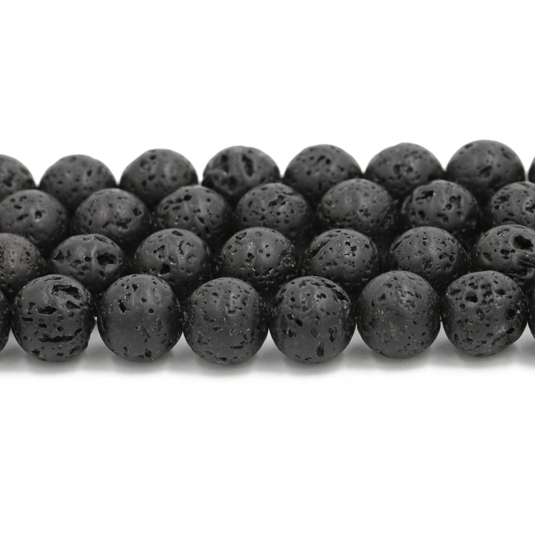 Schwarze Lava Perlen Einzeln Kaufen
