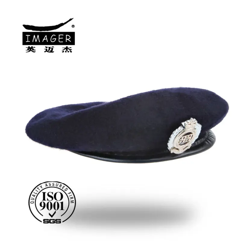 
Genuine quality wool blue military beret 