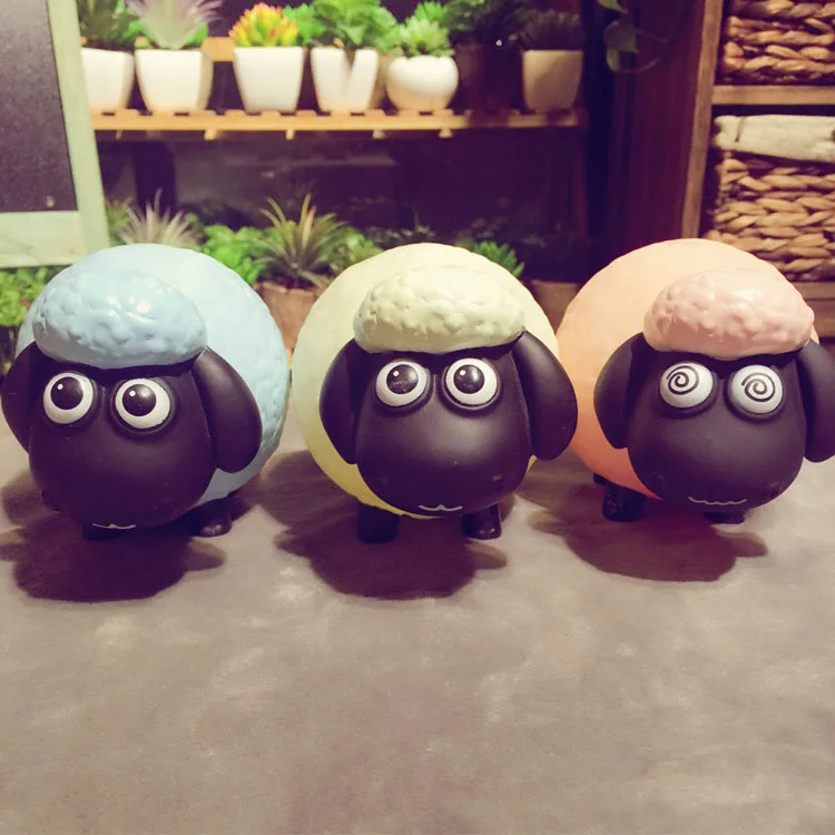 Cartoon Sheep Design Glass Water Bottle with Lids