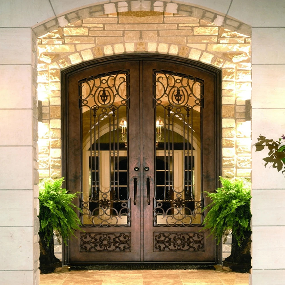  Modern  Square Design  Iron  Door  Entrance Security Doors  