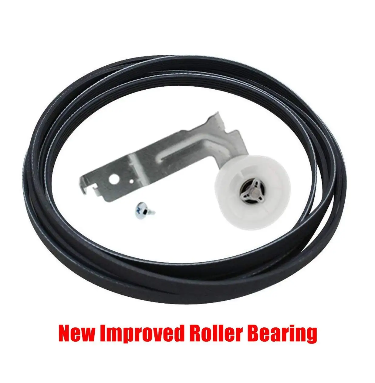 (EXP655) Dryer Belt & Idler Pulley Replaces WPW10205415, 12002777, W10205415, PS11750299, AP6017004, AP4010261, PS2004052