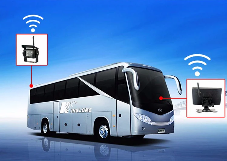 Cctv Surveillance Car Security Camera Wireless 7' Color Lcd Display