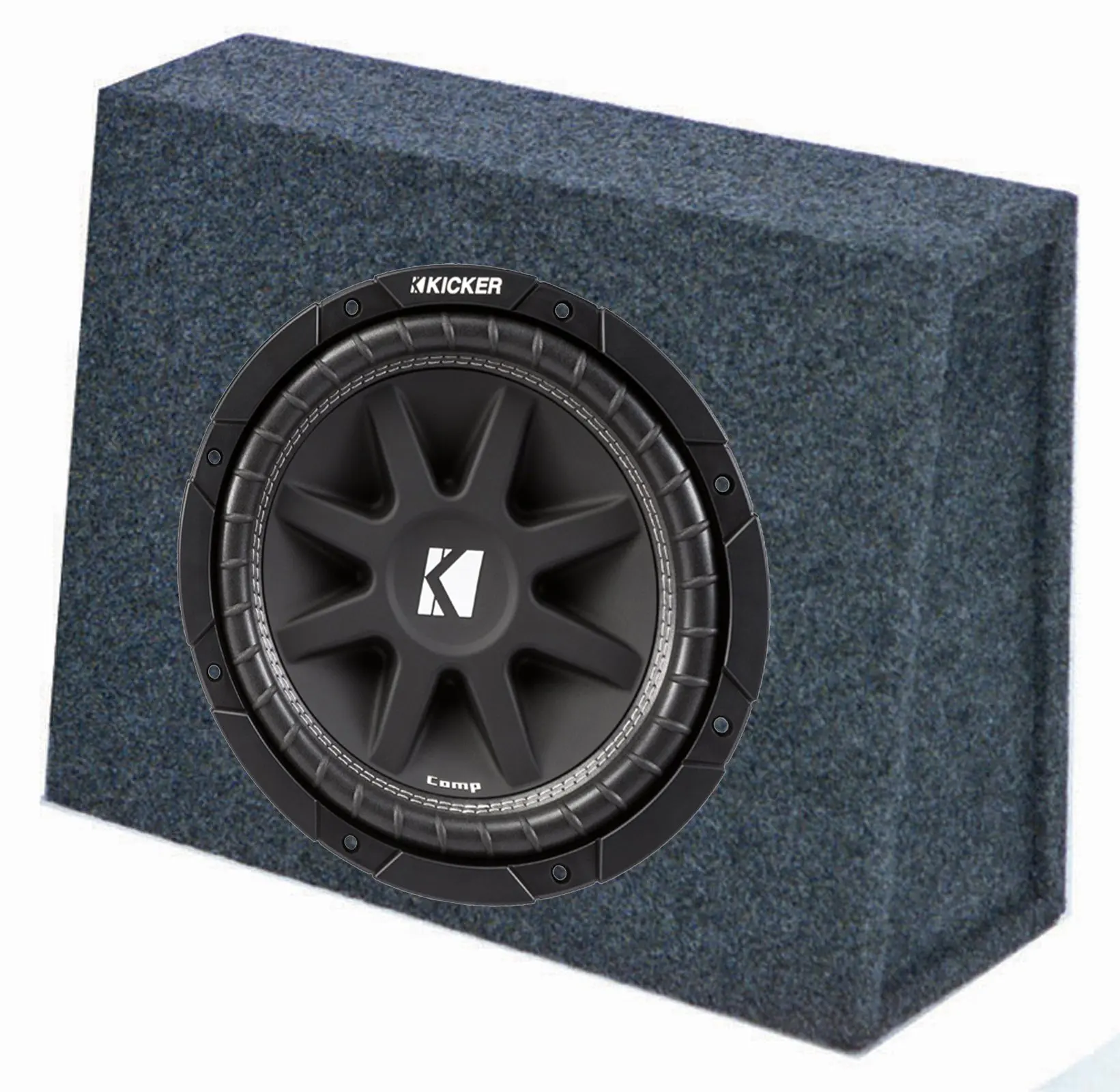 Kicker 10C104 10" 300W 4-Ohm Car Audio Subwoofer Sub + Slim Shallow Truck