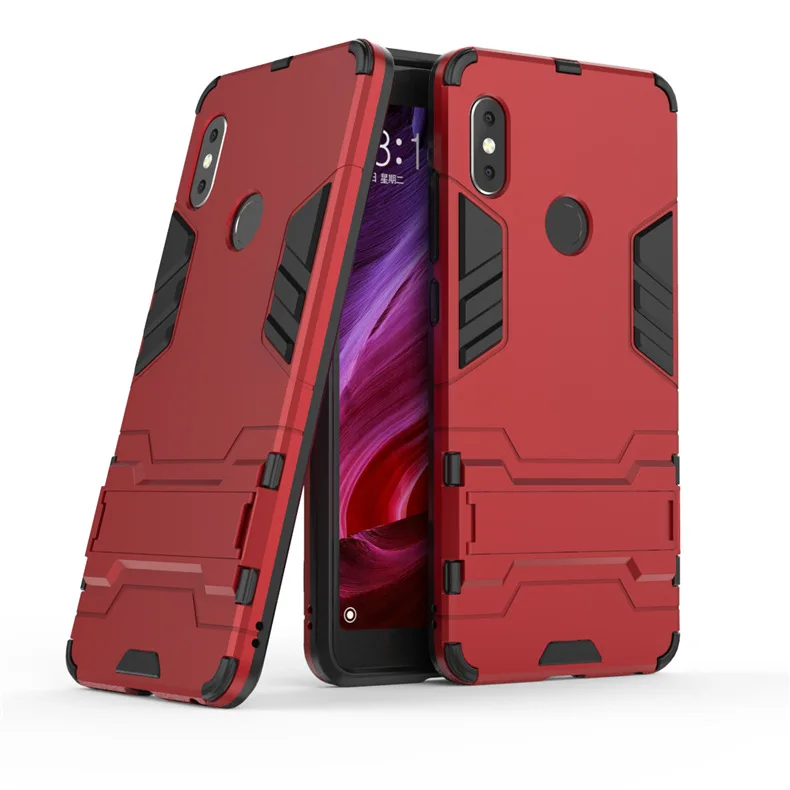 

OTAO Invisible Bracket Phone Cover For Xiaomi Redmi 4X 4A 6 6A Pro Shockproof Armor Cases For Mi Redmi Note 4 Coque