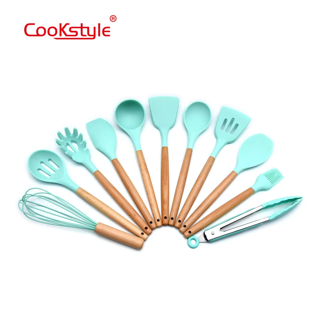 bamboo silicone utensils