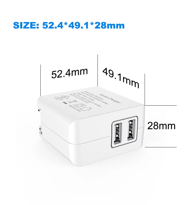 Car Charger Adapter 5v/4.8a Output Dual Usb Wall Charger Certified 110v