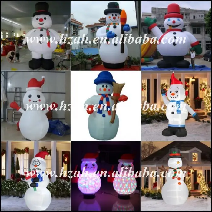 Giant Inflatable Lying Snowman For Christmas Decoration/ Festival