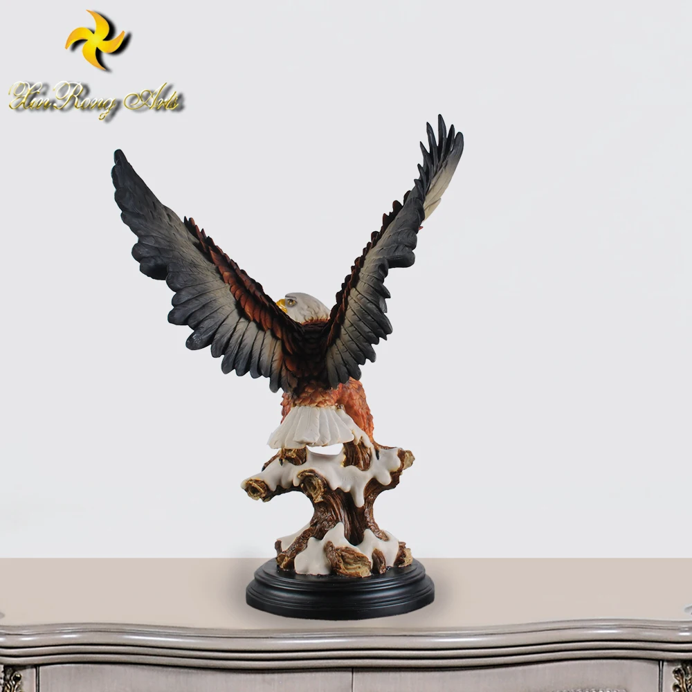 Antique Animal Style Resin American Bald Eagle Statue With Open Wings ...