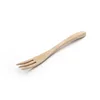 Eco Friendly Ningbo Beech Wooden Elegant Mini Small Fruit Fork