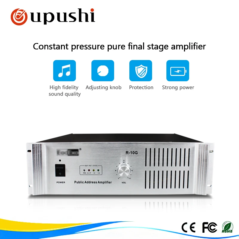 

Oupushi professional power amp 1000W hifi digital powered audio amplifier, Silver