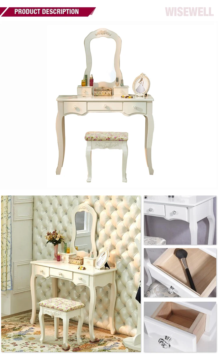 Accept Custom-made Interiors Home Decoration French Country Professional Hotel Makeup Dressing Table