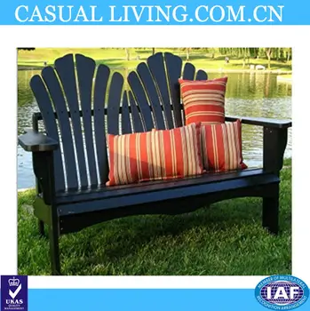 Outdoor Wooden Double High Back Adirondack Bench Chair Buy
