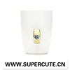 Wedding anniversary gifts White color diamond ring handle shape ceramic souvenir mug
