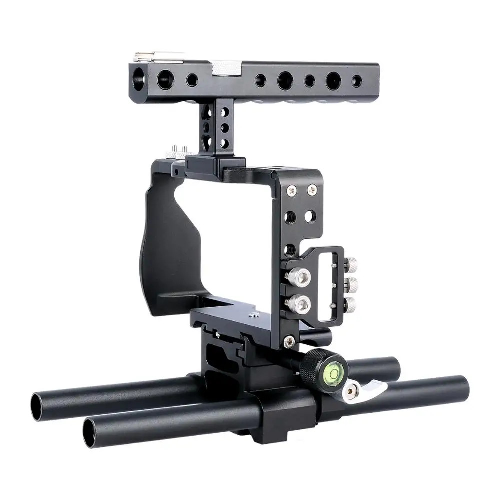 

YELANGU C6 Camera cage Protect Stable DLSR Camera Accessories for GH4/A6000/A6300/A6500, Black