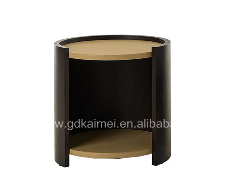 Luxury Black Round Bedside Table Wooden Bedside Table Night Stand - Buy