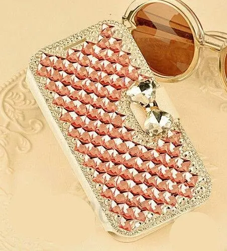 

Bling Crystal Rhinestone Leather Diamond Rhinestone Luxury Flip Wallet Card Skin Case Cover For Ip 4S 5S 5C 6 6PLUS 7 7 PLUS