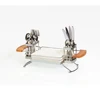Kitchen Metal Wire 2 Tiers Stackable Buffet Flatware Utensil Dish Organizer Rack
