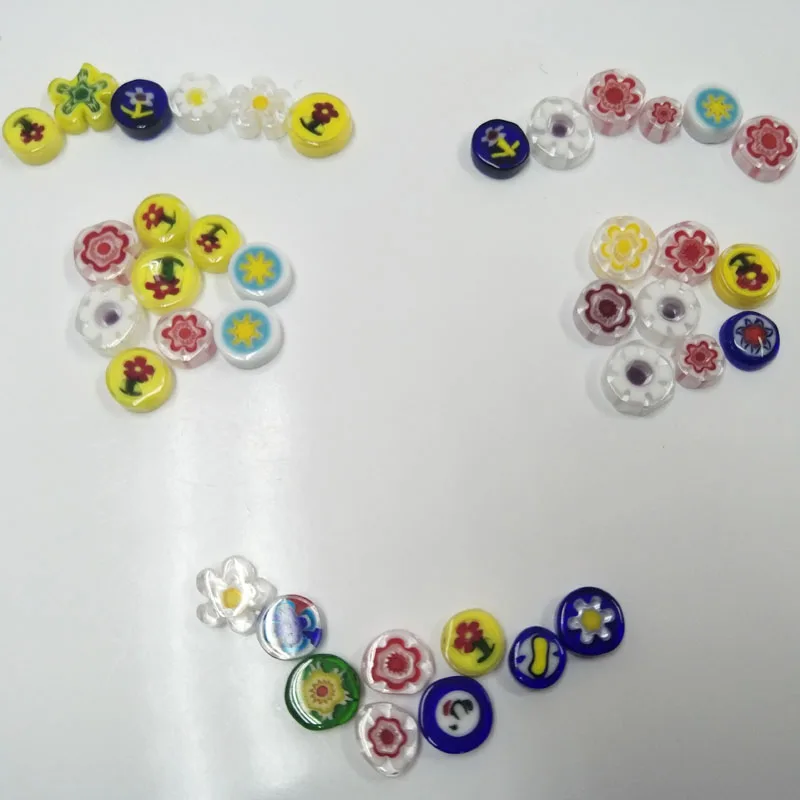 

High quality mixed colour and patterns millefiori glass beads for mosaic
