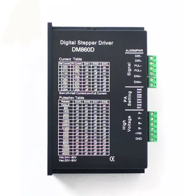 DM860H 256 Subdivision 6A work current cheap stepper motor driver CNC driver for nema 34 stepping motor controller