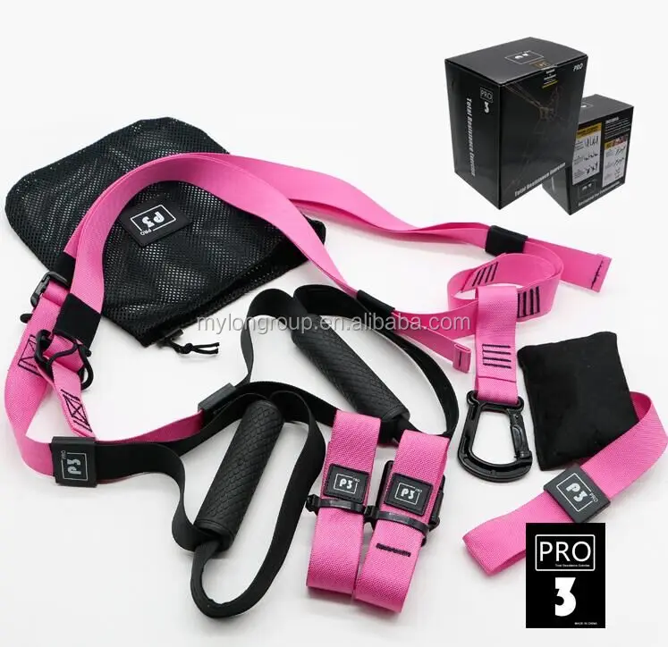 P3 Rubber Handles Sport Resistance Bands Strength Training Fitness