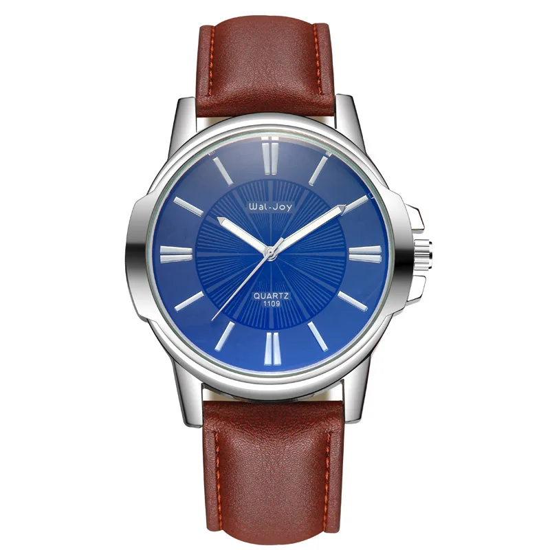 

WJ-8103 Fashion Leather Wristwatch Waterproof Simple Popular Male watch Can Accept Low MOQ OEM Watch
