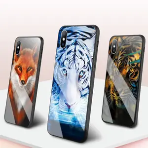 USLION Tempered Glass Silicone Phone Case iPhone