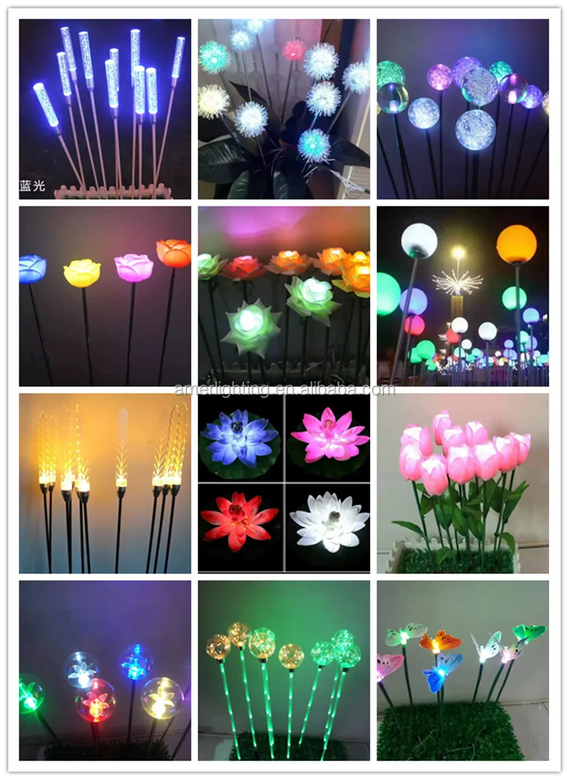 Height60cm diameter 8cm fiber optic round ball led park light outdoor decoration