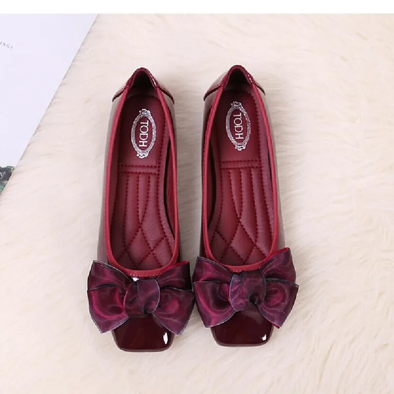 

2019 spring new women's shoes bow female student shoes flat with large size female flat shoes, Black, wine,gray
