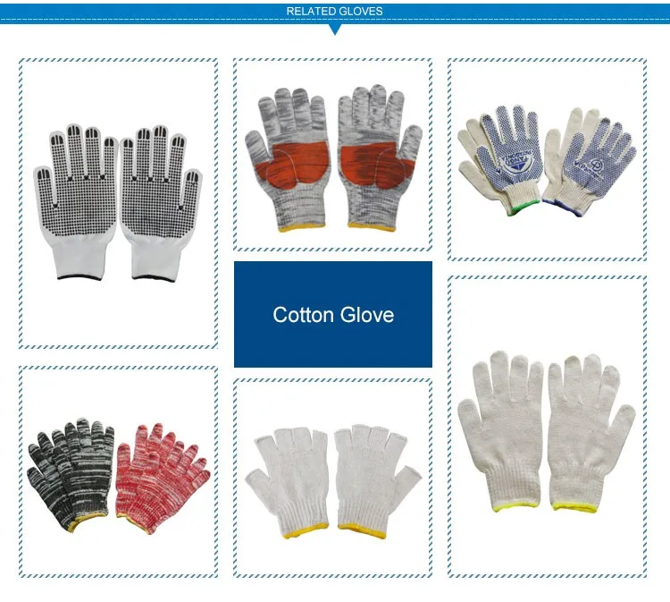 Professional Keep Safe Non Slip Pvc Dotted Cotton Working Gloves - Buy ...