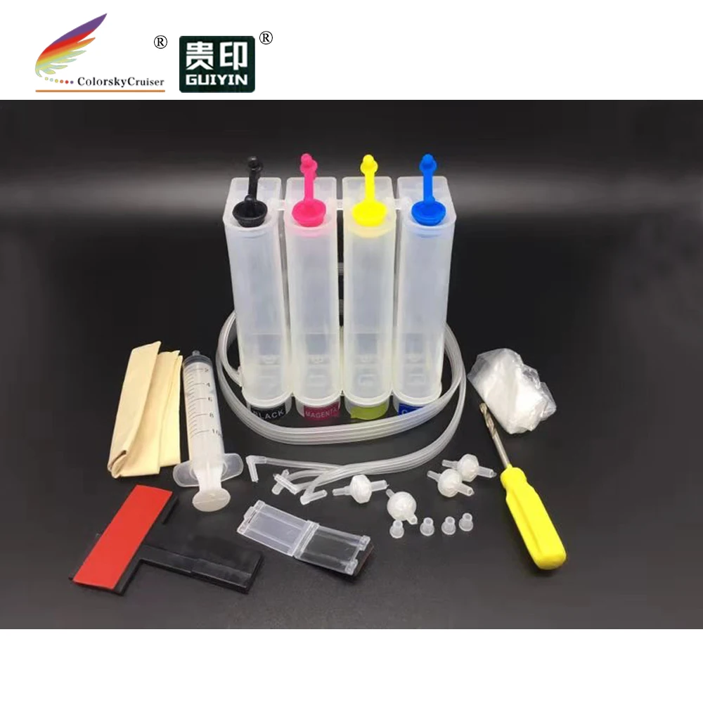 
universal 4 color CISS tank kit with accessaries of ink inkjet cartridges for Epson for Brother for Canon for HB printers 