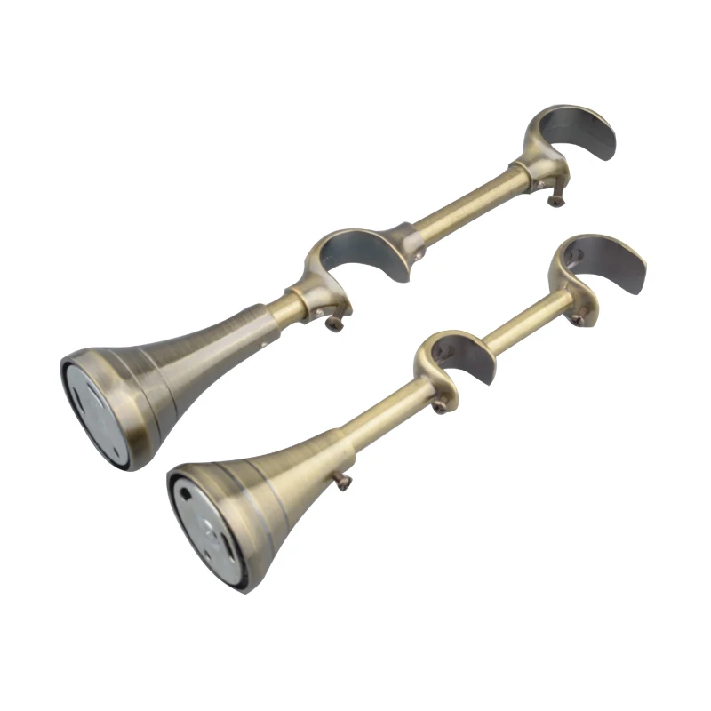 Low Price Antique Bronze Curtain Rod Pole Brackets Buy Brass
