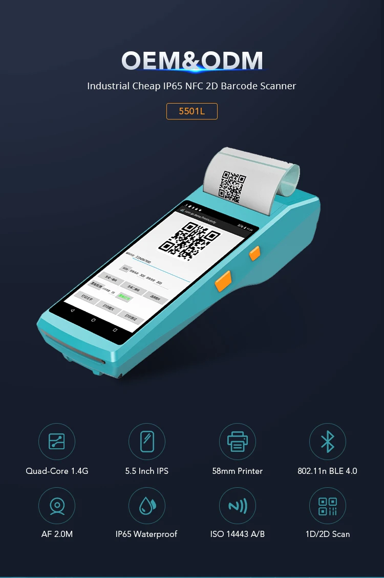 handheld billing machine with barcode scanner