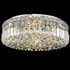 Clear k9 spherical crystal ball round flush mout LED ceiling light modern house lighting