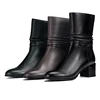 Amazon Best selling 2019 Sample support Custom logo high quality waterproof ankle women boots genuine leather shoes for ladies