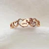 Accessories Sterling Silver Fashion Love Heart Shaped Rings for dating gift