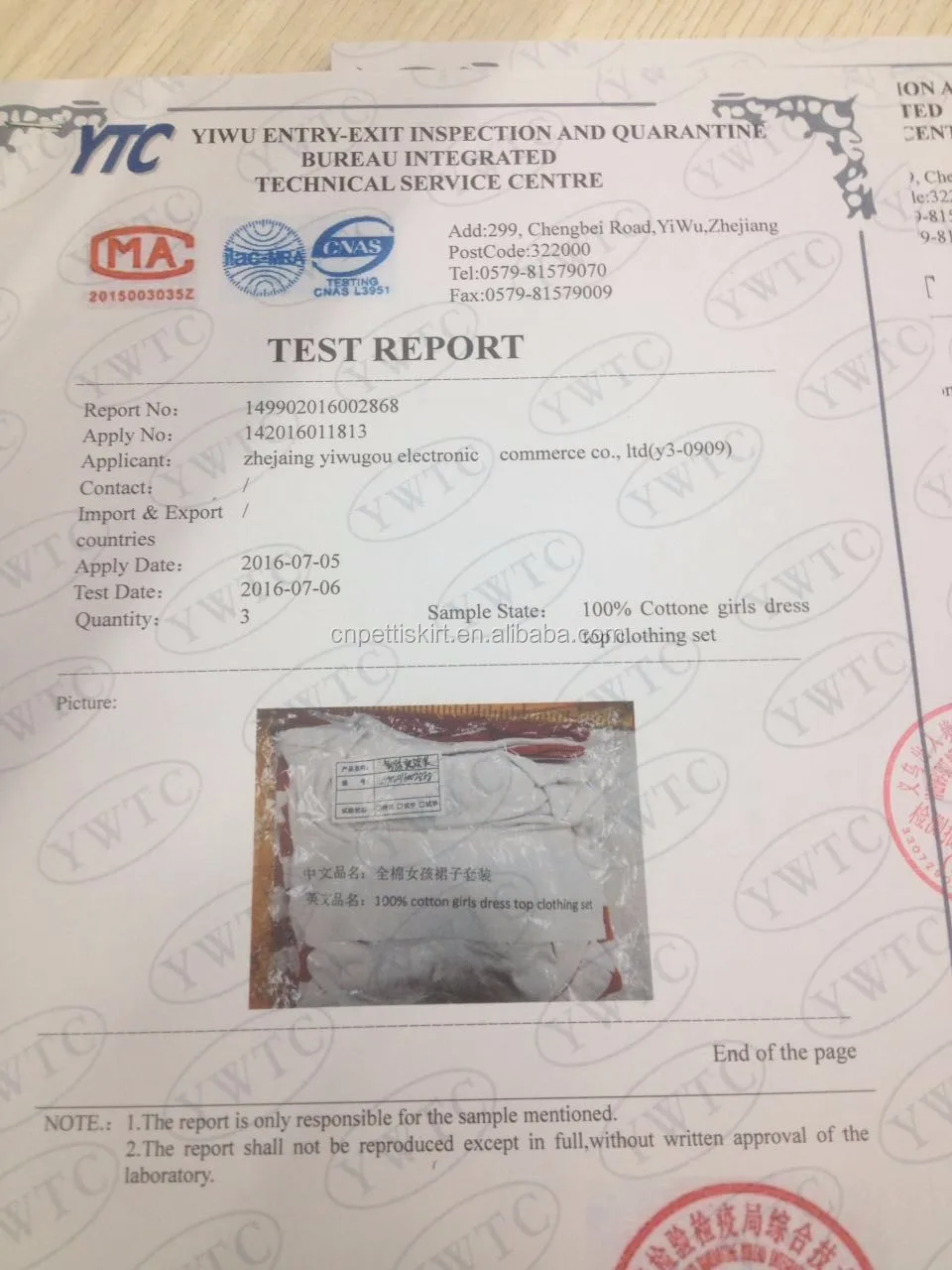 test report 1