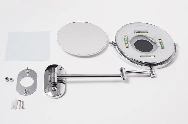 27 PCS LED Light Round Shape Mountable Illuminated Mirrors With 10 Times Magnification