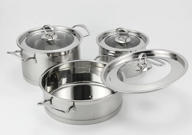 Kitchen Equipment Stainless Steel Cooking Pot Set 6pcs Cookware Sets