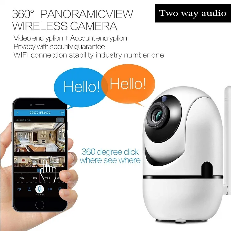 WiFi Home Security Surveillance TUYA Camera 1080P Smart Baby Monitor 