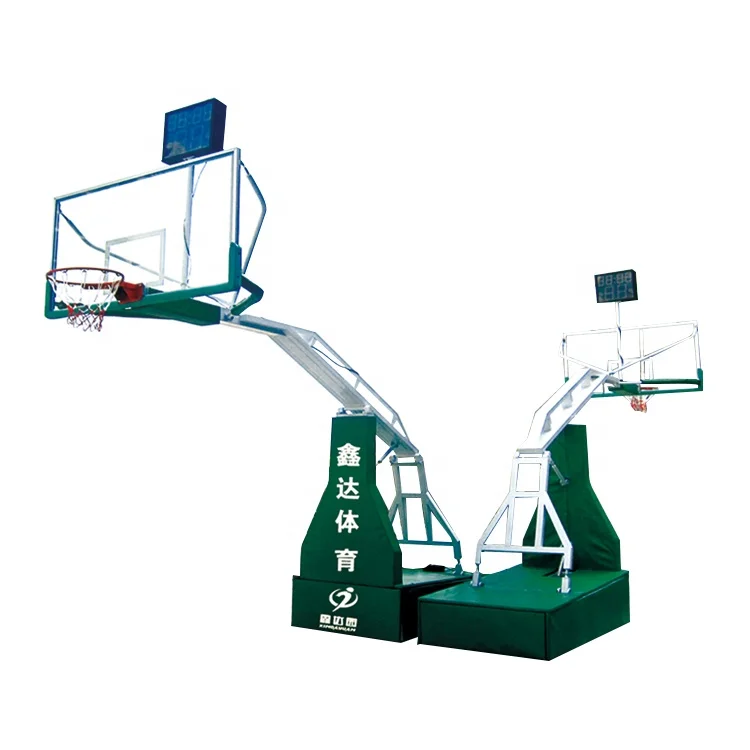
Height adjustable Portable Heavy duty Foldable Manual Hydraulic Basketball Hoop Stand System for Outdoor Usage  (62194399525)