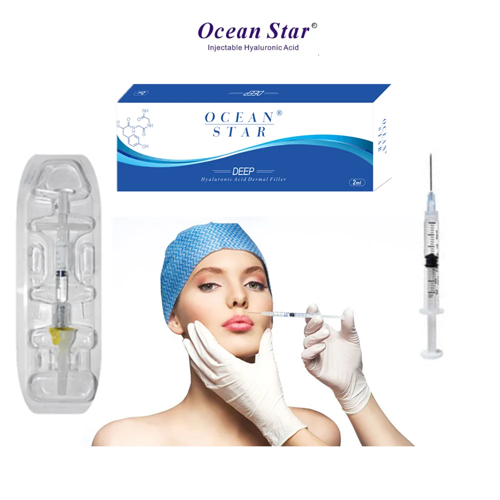 

2021 Ocean Star Dermal Filler for Injection Crosslinked Hyaluronic Acid 27g Deep  Nose Lips Cheeks, Purple