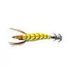 Octopus Squid Jigs Lure Mixed Color Cuttlefish Artificial Bait Wood Shrimp With Squid Hooks