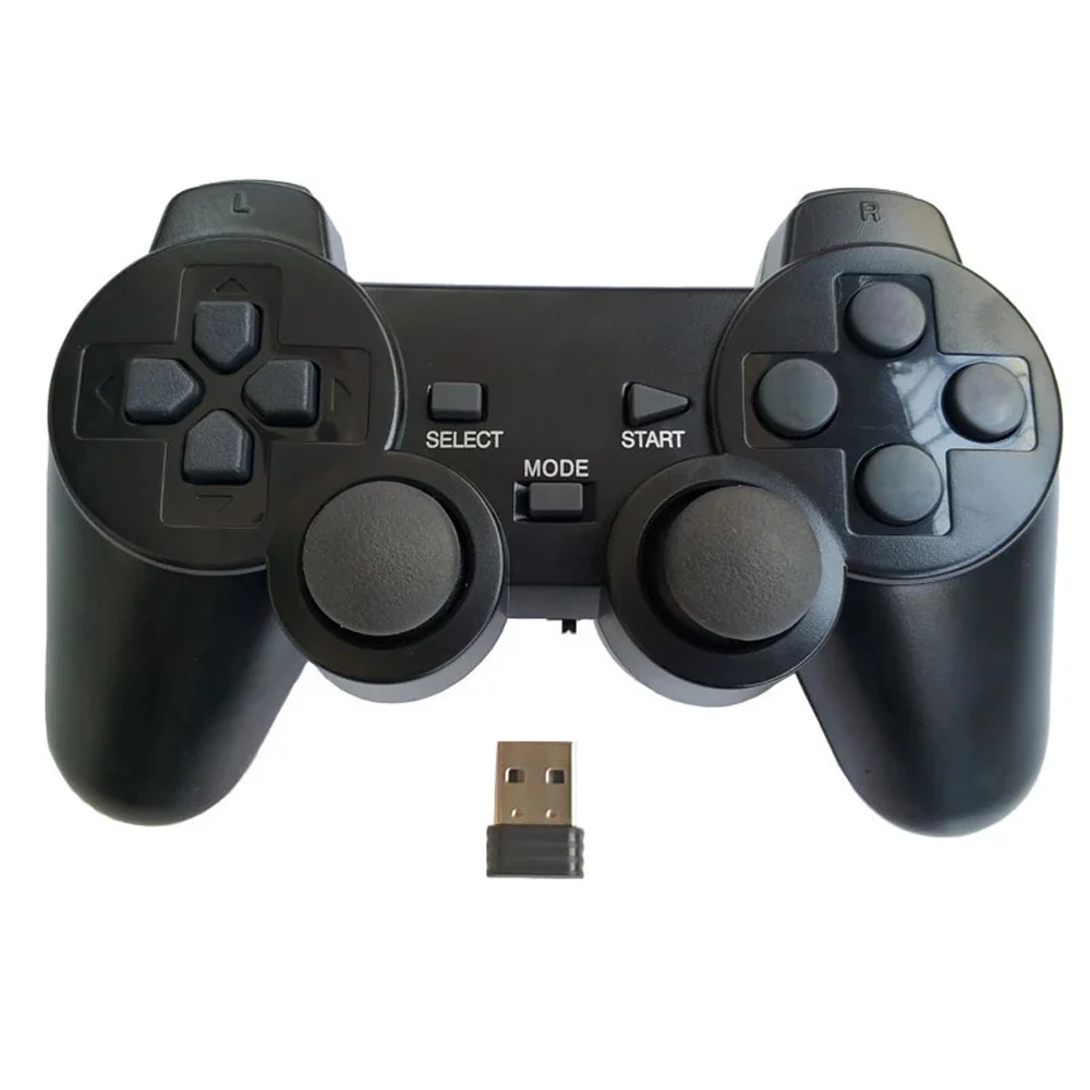 

Factory Price USB 2.4g Wireless Game Controller for PS2 PS3 PC, Black