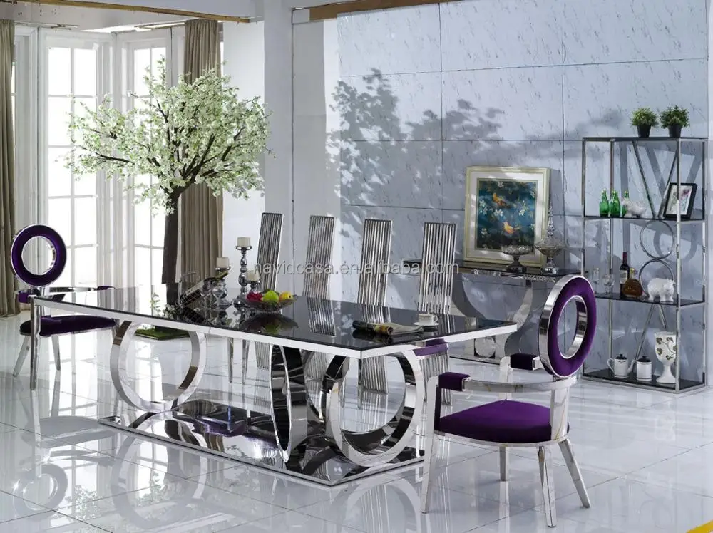 
Big size 12 seater luxury royal style dining table and chairs set 