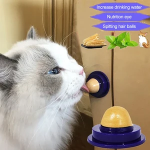 Image of Cat Snacks Catnip Sugar Candy Licking Solid Nutrition Gel Energy Ball for Kitten Cats Healthy Food Digestion Pet Supplies